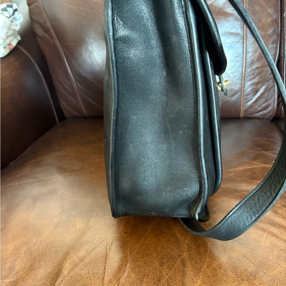 VTG COACH Beekman Briefcase 5266 Black Leather USA Made Messenger Bag - Picture 5 of 16